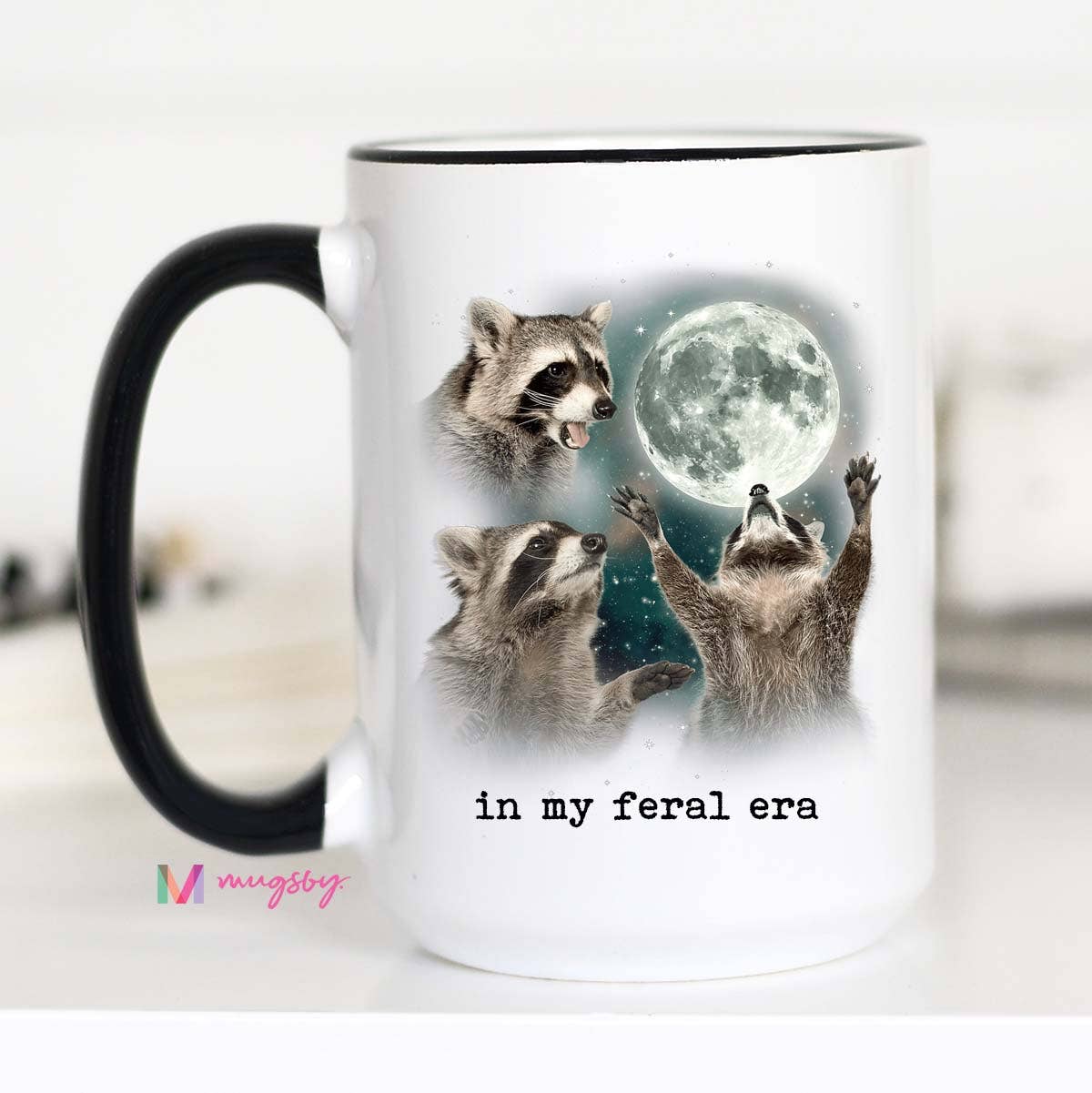 In My Feral Era Raccoon Coffee Mug