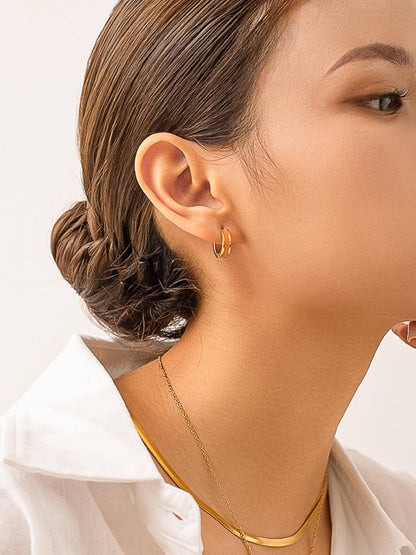 Etta 18K White Hoop Earring