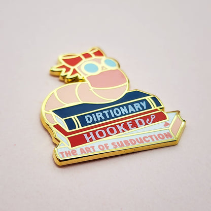 Book Worm Enamel Pin