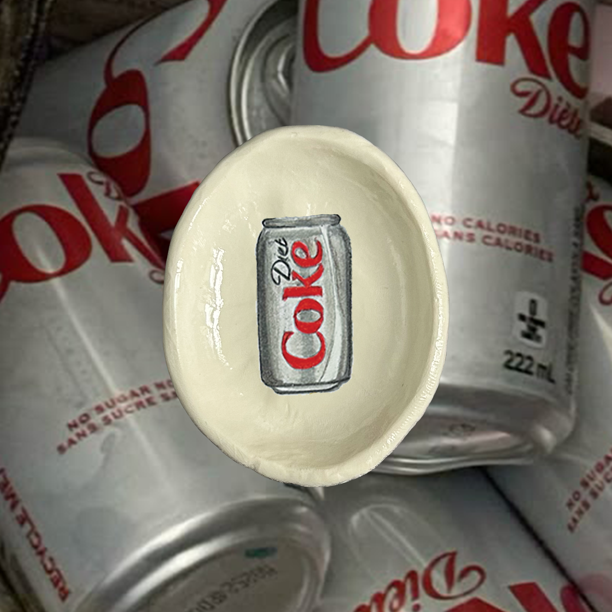Diet Coke trinket dish for jewelry and keys wear your snacks 