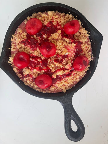 Cherry Cobbler Iron Skillet Candle 8 oz