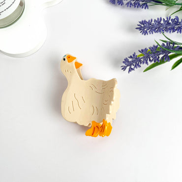 White Goose Acetate Hair Claw Clip