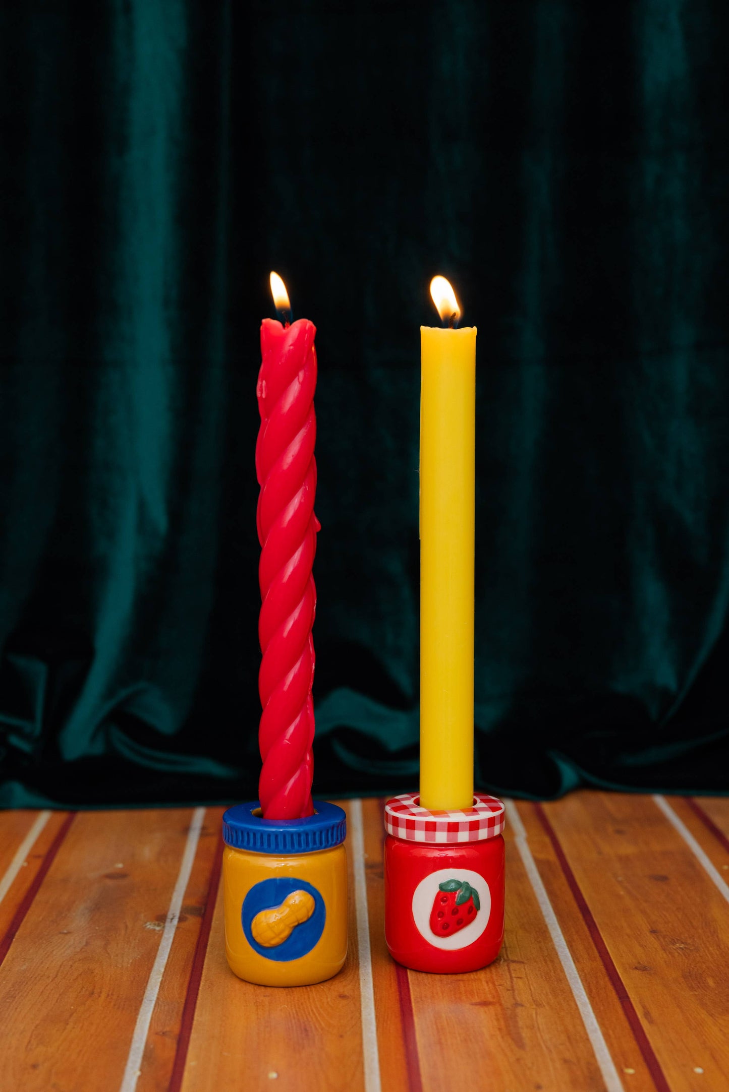 PB&J Taper Candle Holder Set
