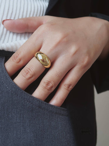 Roscoe 18K Yellow Gold Chunky Dome Statement Ring