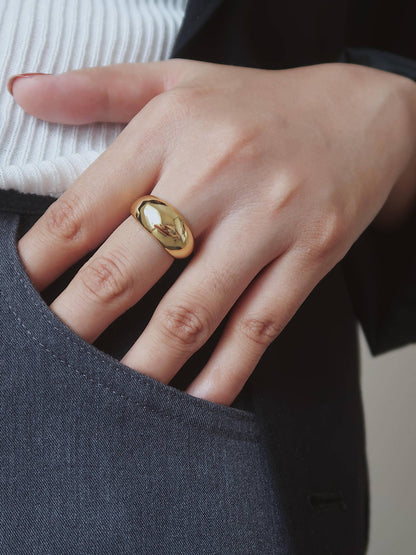 Roscoe 18K Yellow Gold Chunky Dome Statement Ring