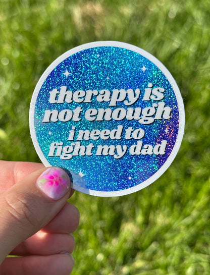 Emotional humor glitter sticker for water bottles or laptops