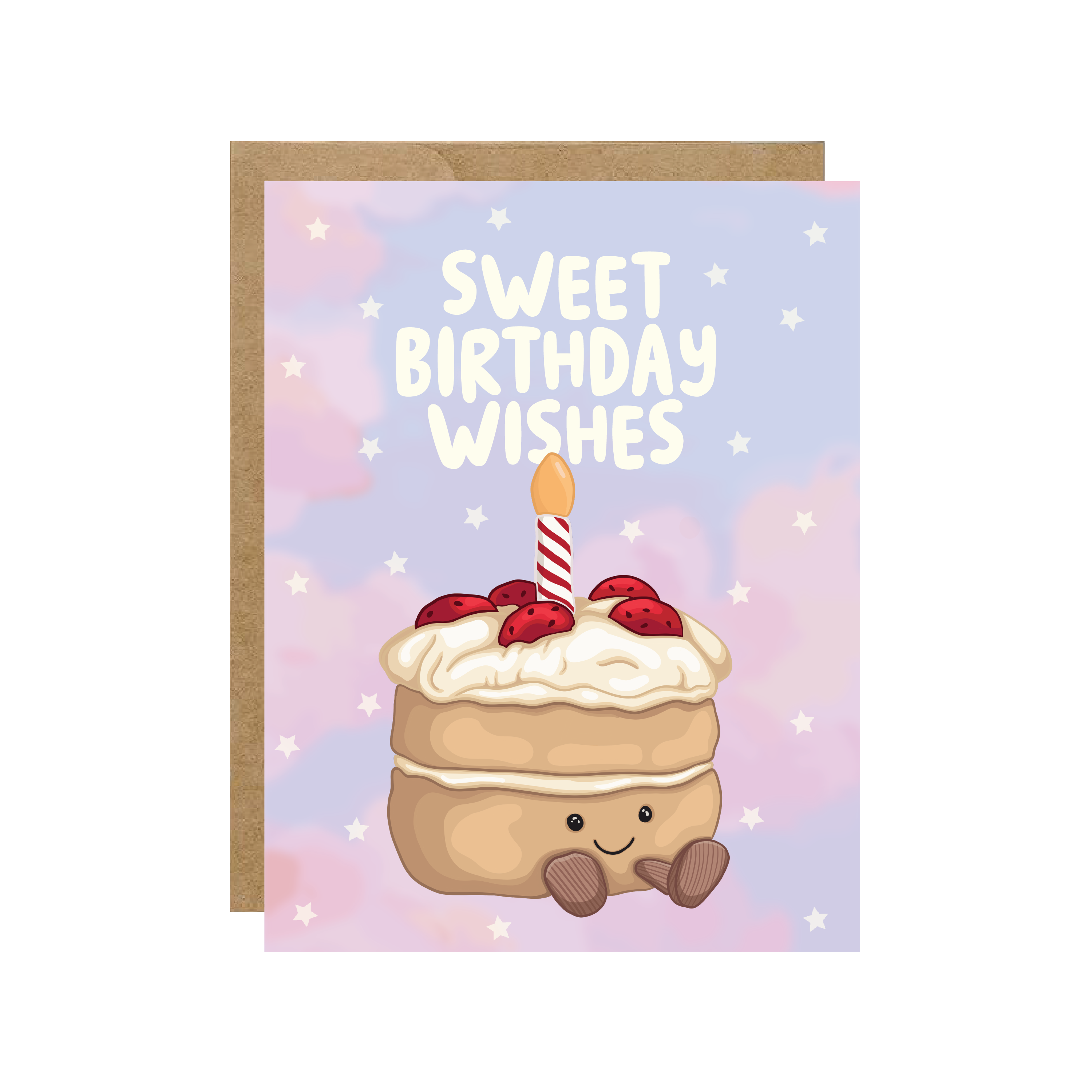 Sweet Birthday Cake Jelly Greeting Card Gift 