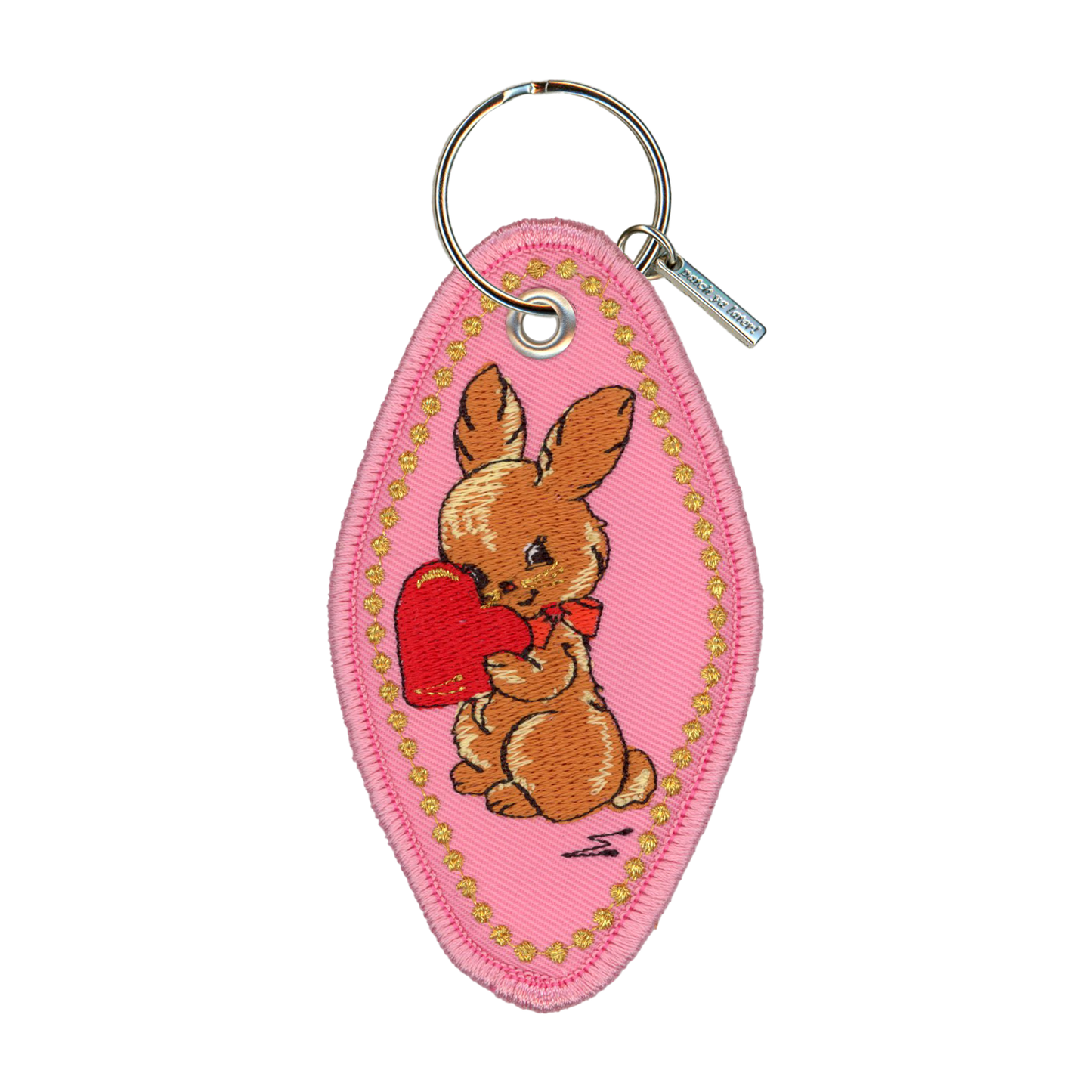 Wild at Heart Embroidered Keychain