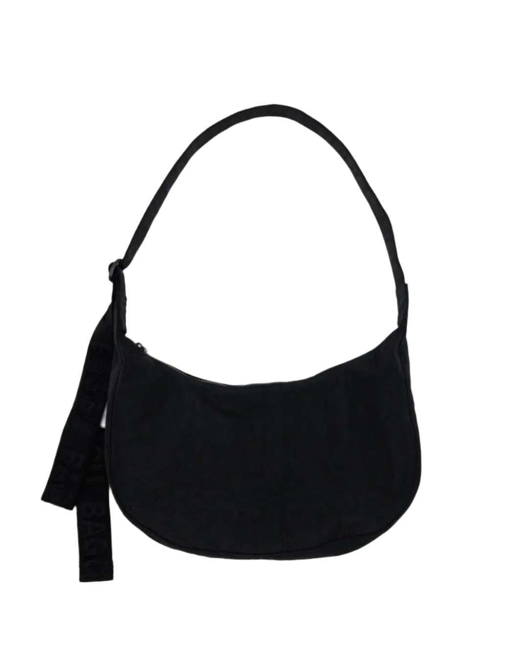 Medium Nylon Crescent Bag Black Baggu
