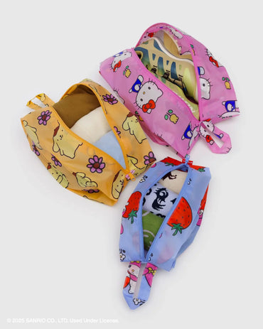 Hello Kitty & Friends floral embroidered zippered pouch set Baggu Gift Shop