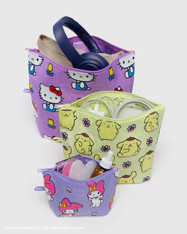 Hello Kitty & Friends floral zippered pouch set by BAGGU Gift Shop