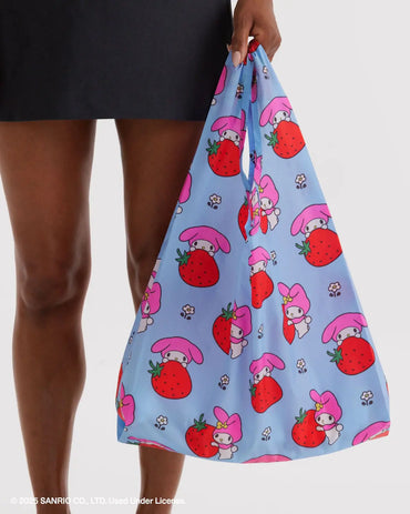 My Melody Strawberry reusable tote bag by BAGGU for everyday use