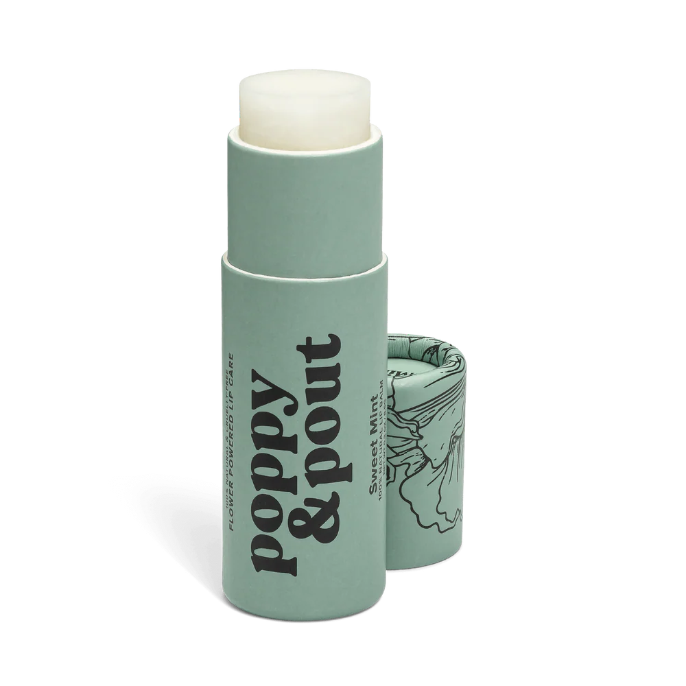 Refreshing mint-flavored natural lip balm with clean ingredients